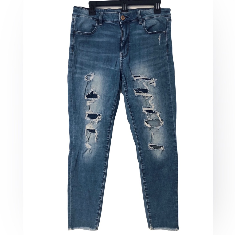 American eagle distressed jeggings Size 14